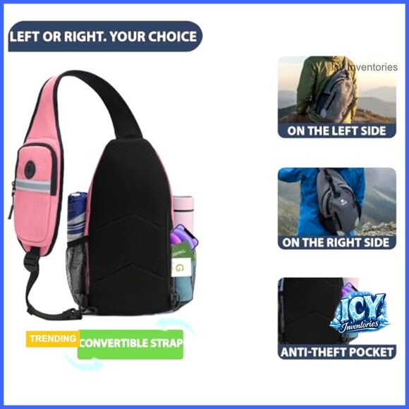 Water Resistant Sling Backpack with 17 Pockets, Anti-Theft Daypack for Tech & main image 6